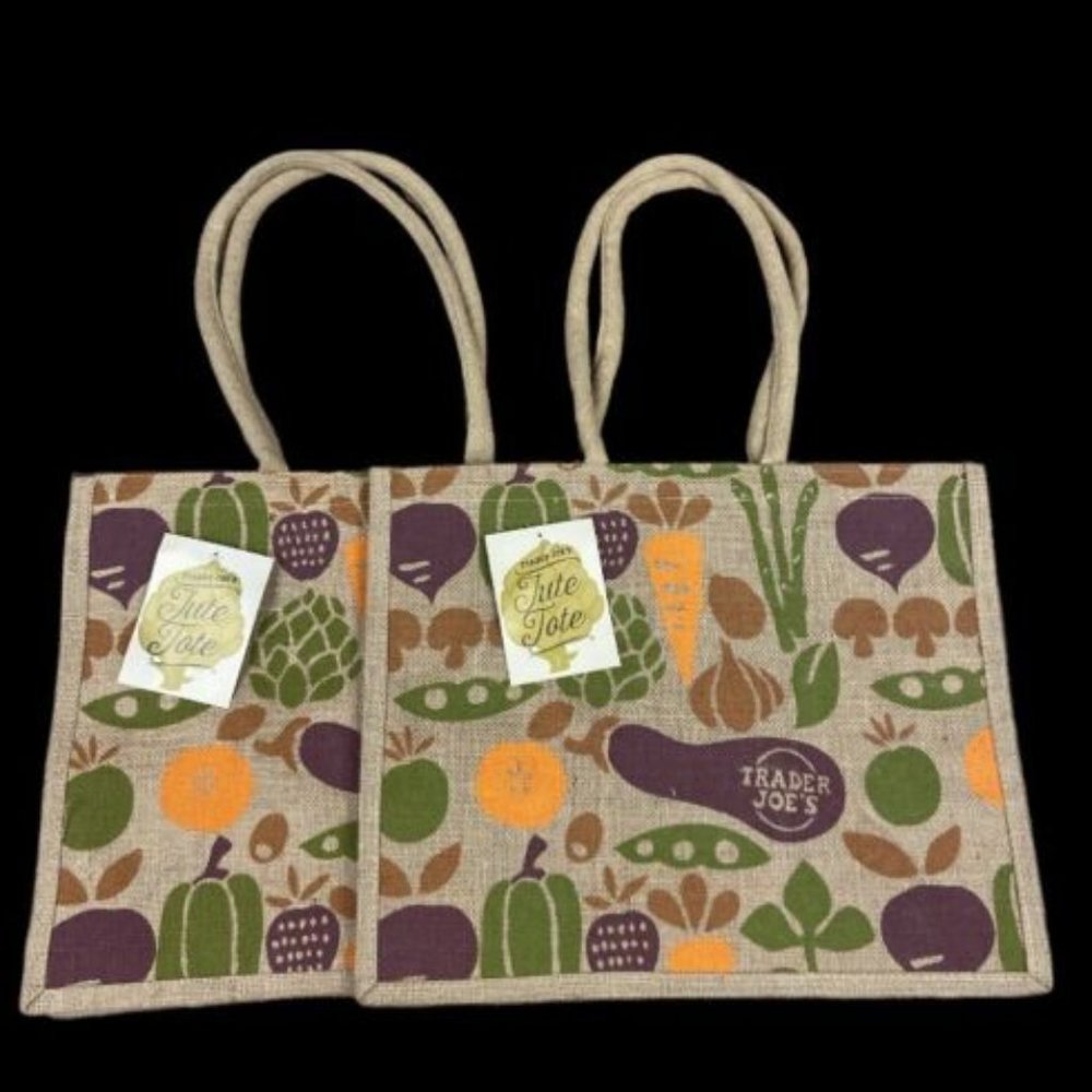COPY - COPY - 2 Trader Joe’s REUSEABLE TOTE BAG 100% Jute Burlap. NEW with tag
